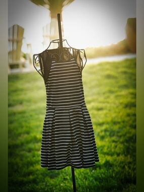 Stylish Black & White Striped Dress